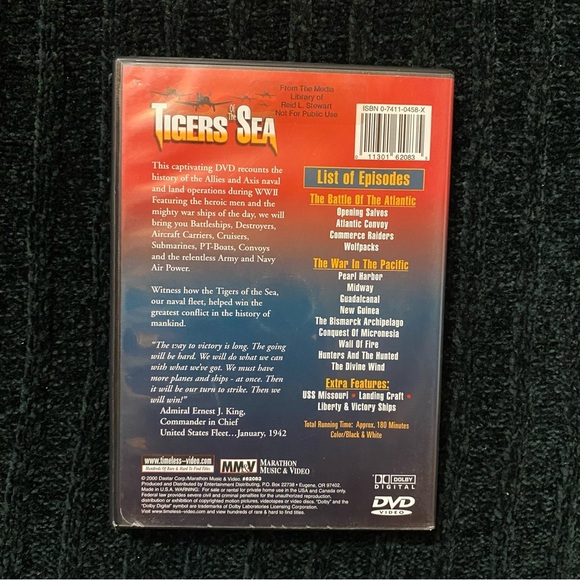 VGT DVD Tigers of the Sea 2000 The Story of The US Navy in WWII - Picture 2 of 5